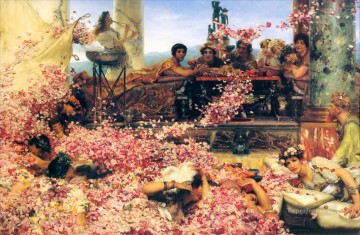 フラワーズ Painting - ヘリオガバルスのバラ サー・ローレンス・アルマタデマの古典的な花